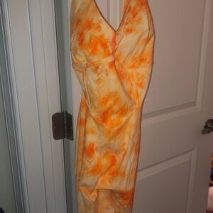 Lici Fit Orange Tie-Dye Jumpsuit